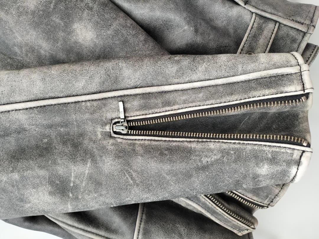 Harley Davidson シングルライダースジャケット グレー