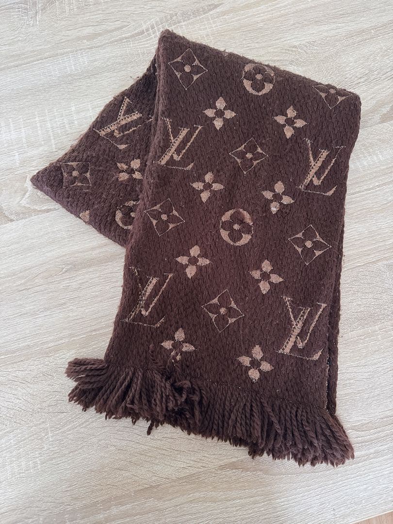 ルイヴィトン エシャルプロゴマニア マフラー シャインマロン