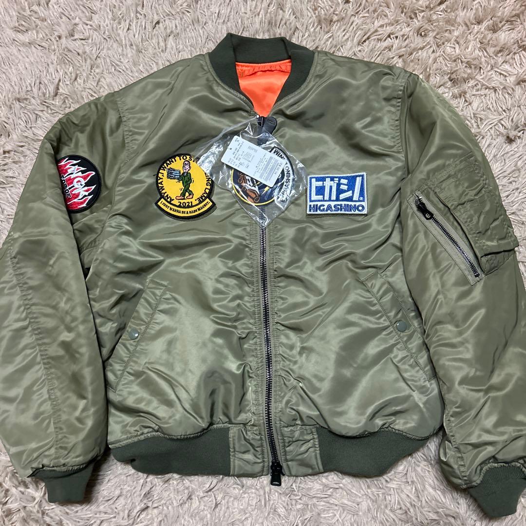 東野デニムMA-1フライトジャケットMアルファバズリクソンズ