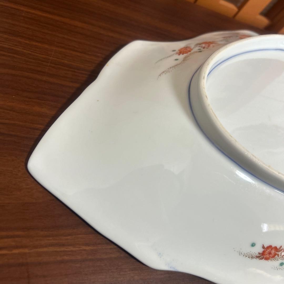 期間限定値下げ！賞美堂　其泉　有田焼　姫型　銘々皿　特大