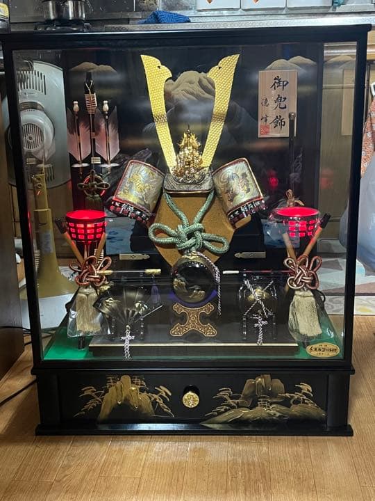 五月人形　兜　オルゴール付き　ライト付き