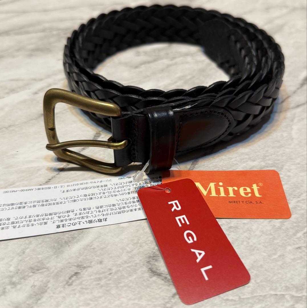 新品未使用 リーガル ブライダルレザー プレミアム メッシュベルト ブラック