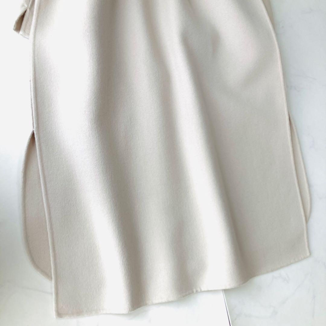 美品✨️マックスマーラ　クチートアマーノ　ノーカラー　ガウンコート　エクリュ　40