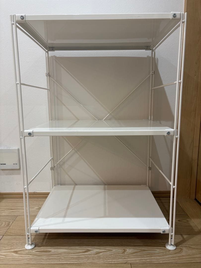 【無印良品】MUJI スチールユニットシェルフ　ライトグレー