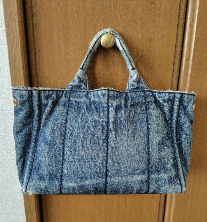 ♥*️様 PRADA　プラダ　 デニム　トートバッグ　カナパ