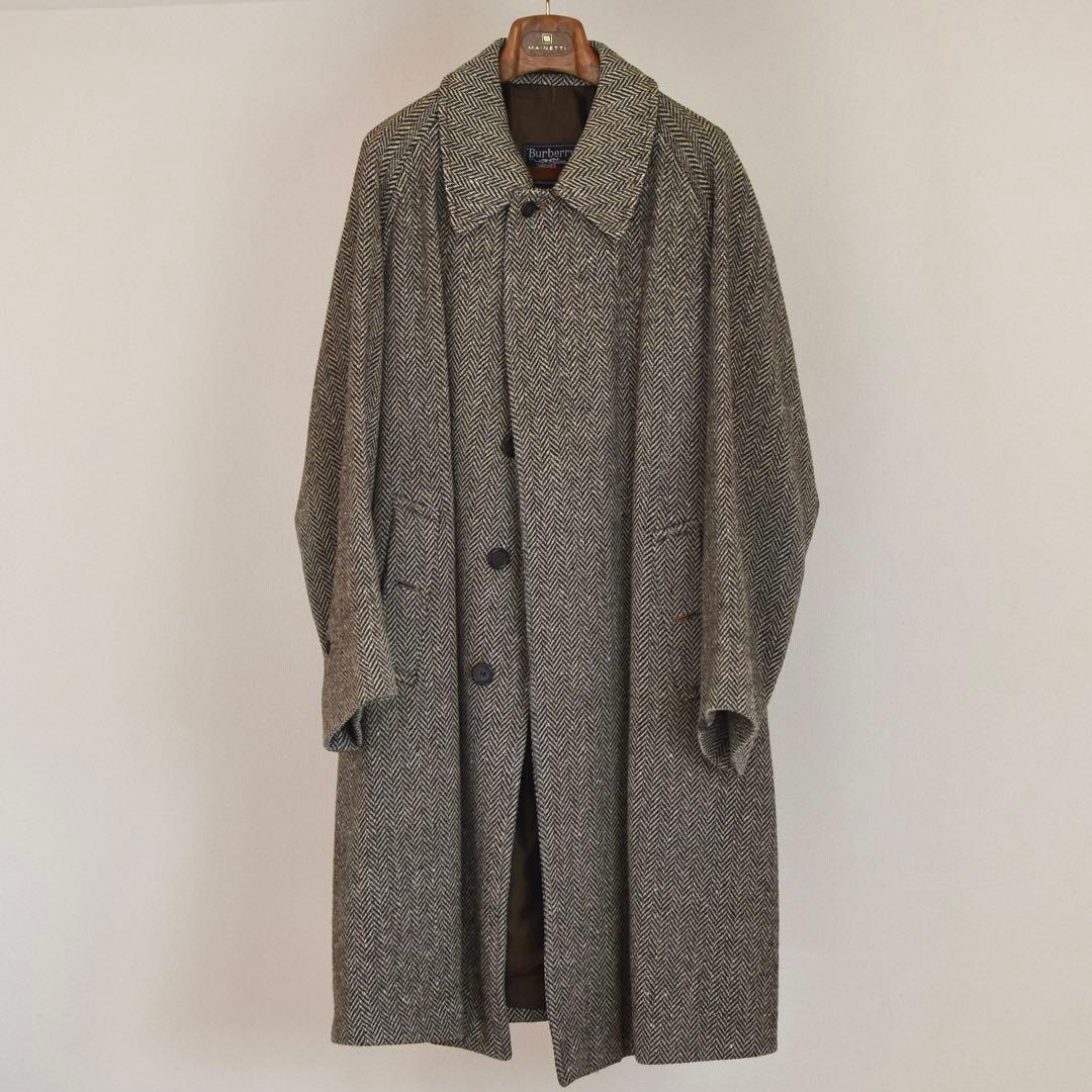 Burberrys ヘリンボーン ステンカラーコート 一枚袖