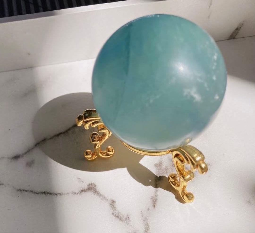 ブルーフローライト 天然石 スフィア