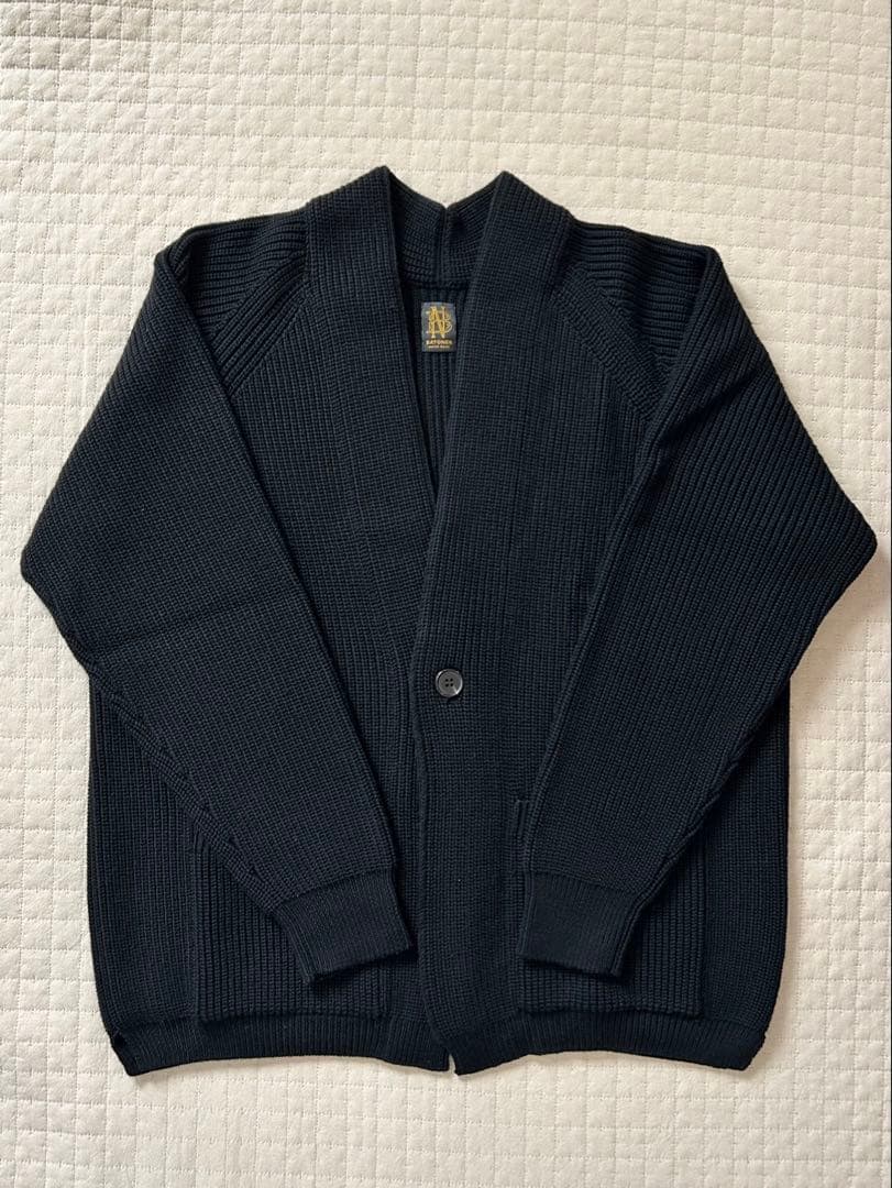 バトナー BATONER 1ボタンカーディガン ネイビー