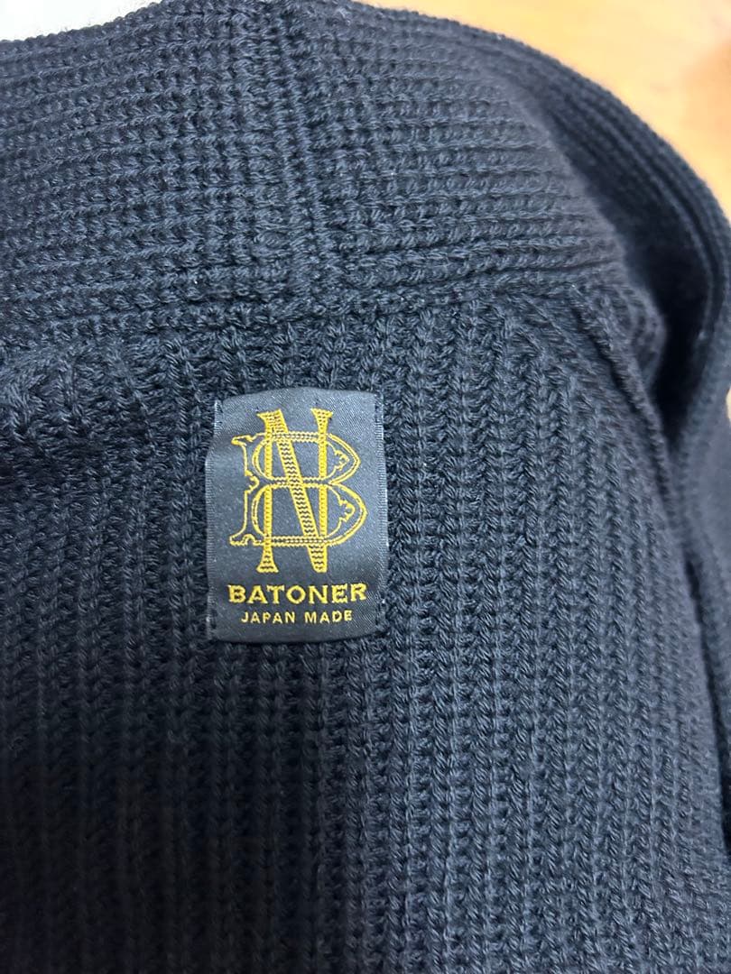バトナー BATONER 1ボタンカーディガン ネイビー