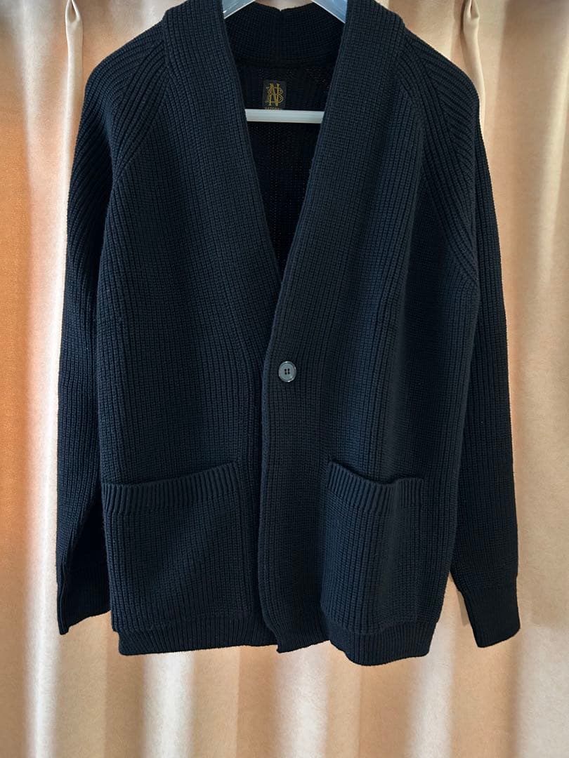バトナー BATONER 1ボタンカーディガン ネイビー