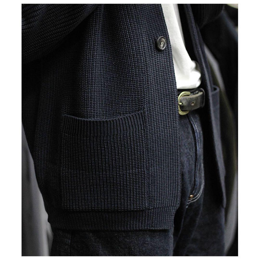 バトナー BATONER 1ボタンカーディガン ネイビー