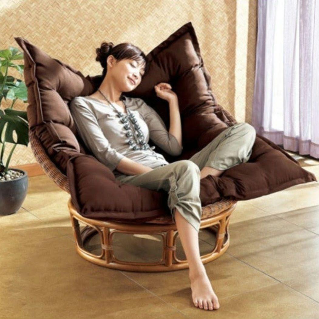 バリ風 ラタン リラックスチェア