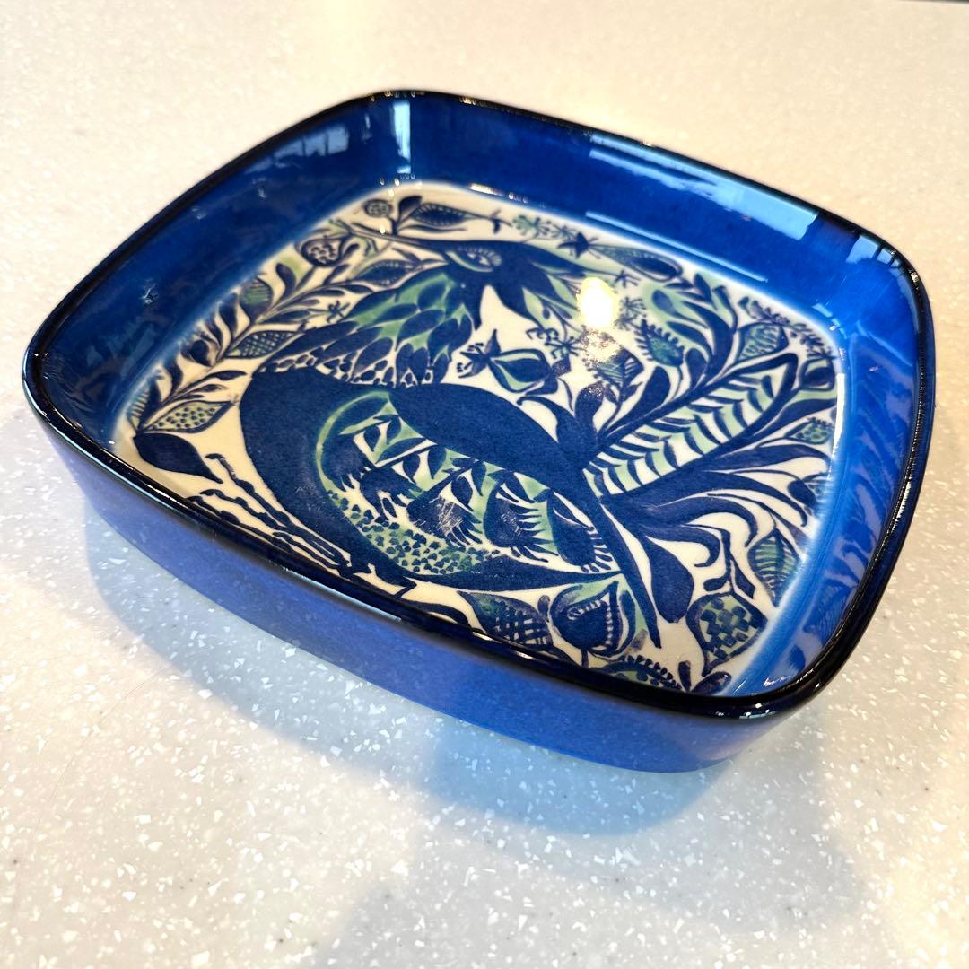 北欧ヴィンテージロイヤルコペンハーゲン テネラ スクエアプレート （大）22㎝①