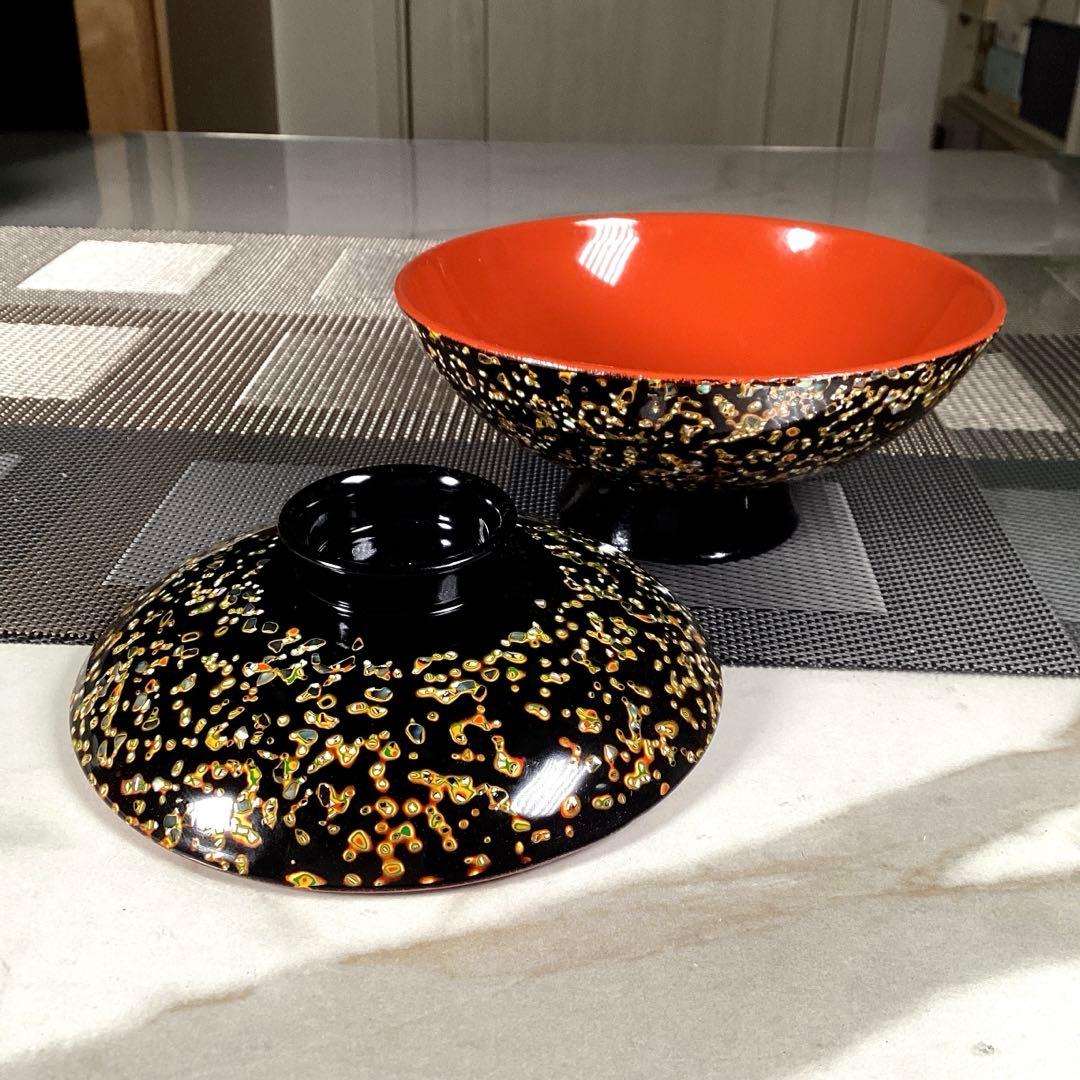 若狭塗　蓋付　お椀　5客