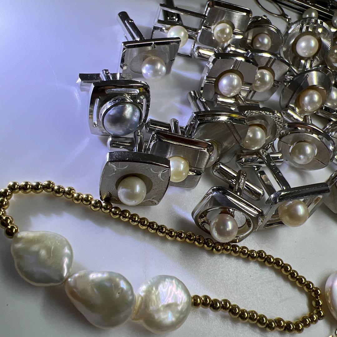 真珠アクセサリー色々　袋込331g 東Y8-0129ア㊱