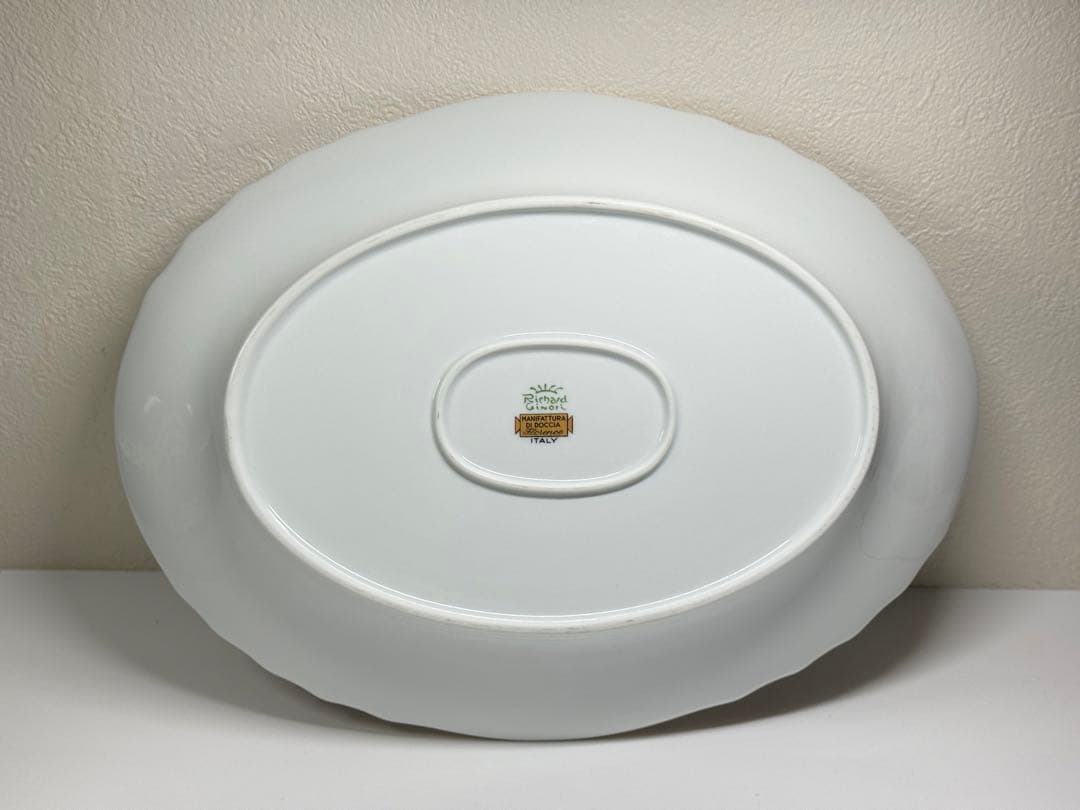 高級・Richard Ginori レッドコック オーバルプレート 大皿 トレイ