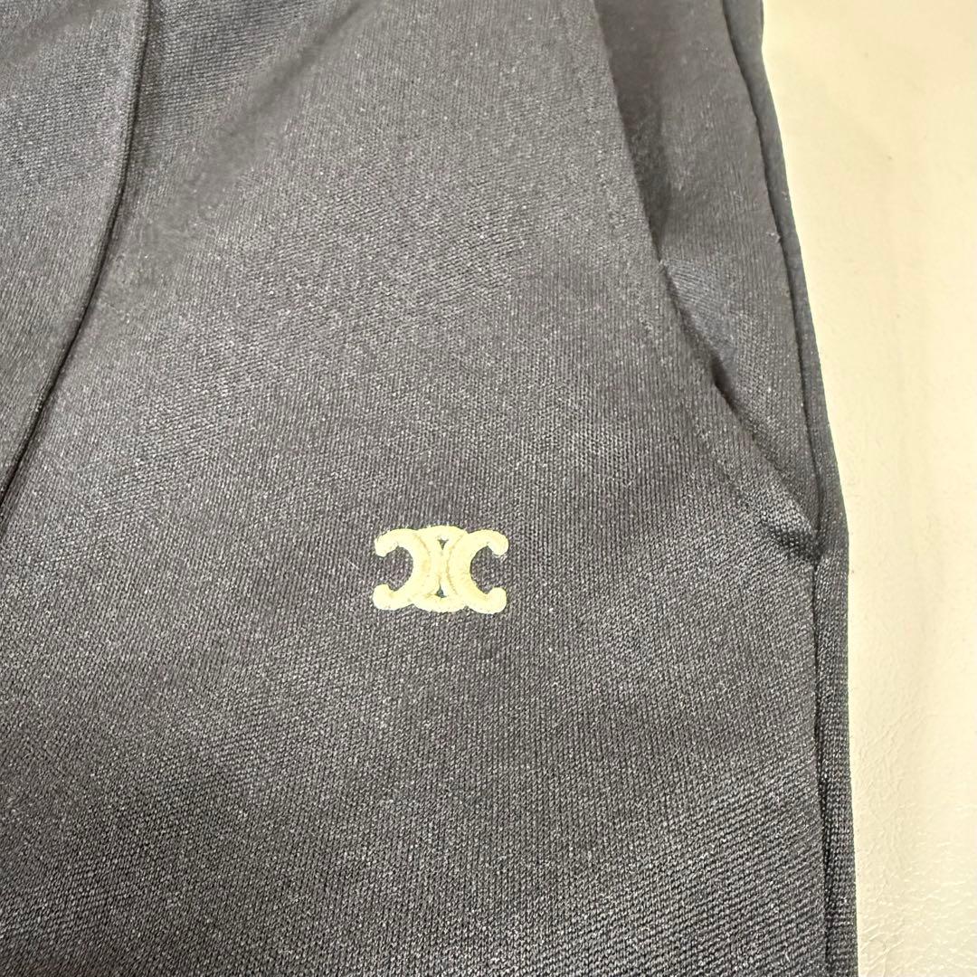 【セリーヌ】ジャージパンツ黒2L LL XLフレアトラックCLEINEブラック