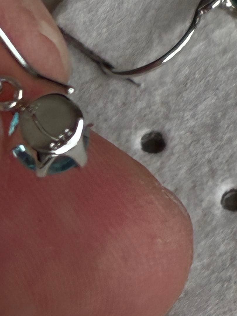 最終値下げ！pt900 天然ブルージルコン　計1.63ctフックピアス　鑑付