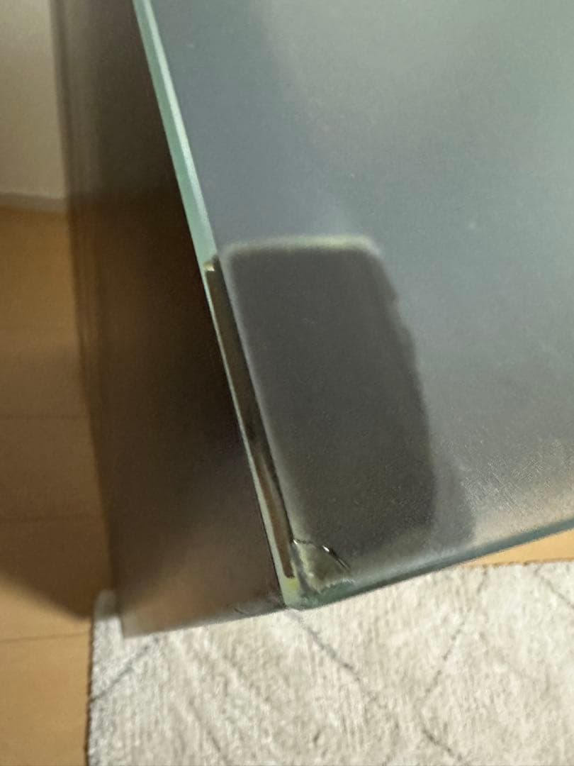 バム フルオーダーテーブル ガラス天板 天板新品 パソコン ネイルデスク