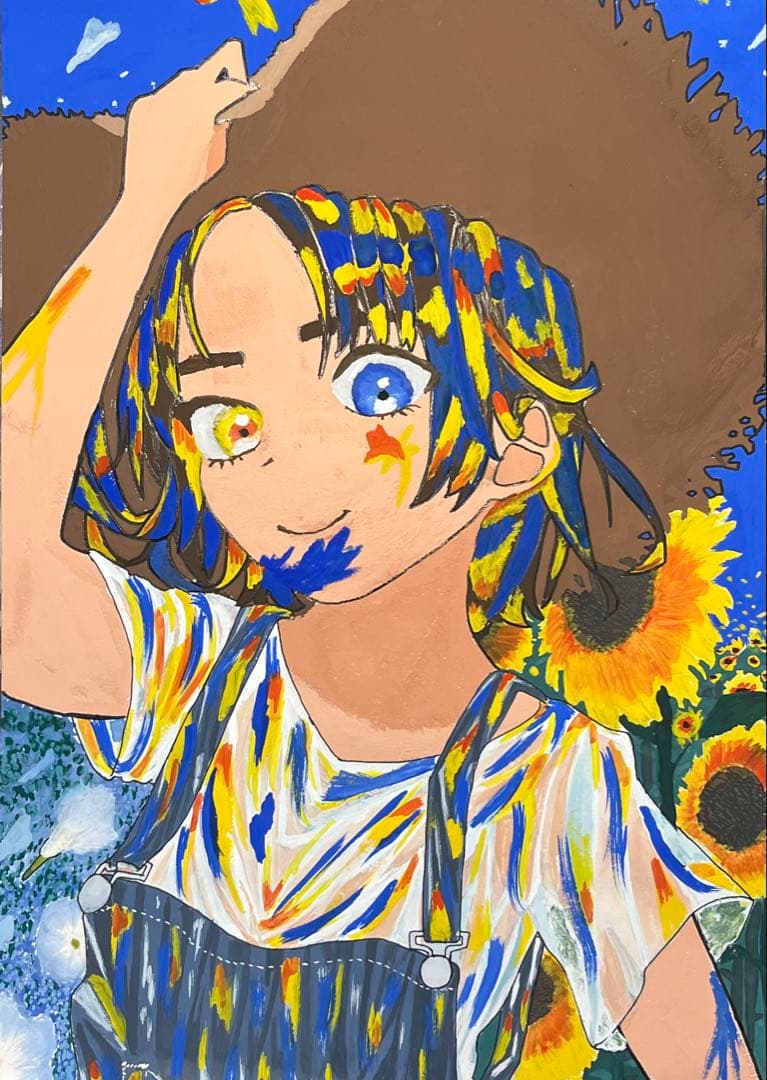 カラフルな手描きイラスト