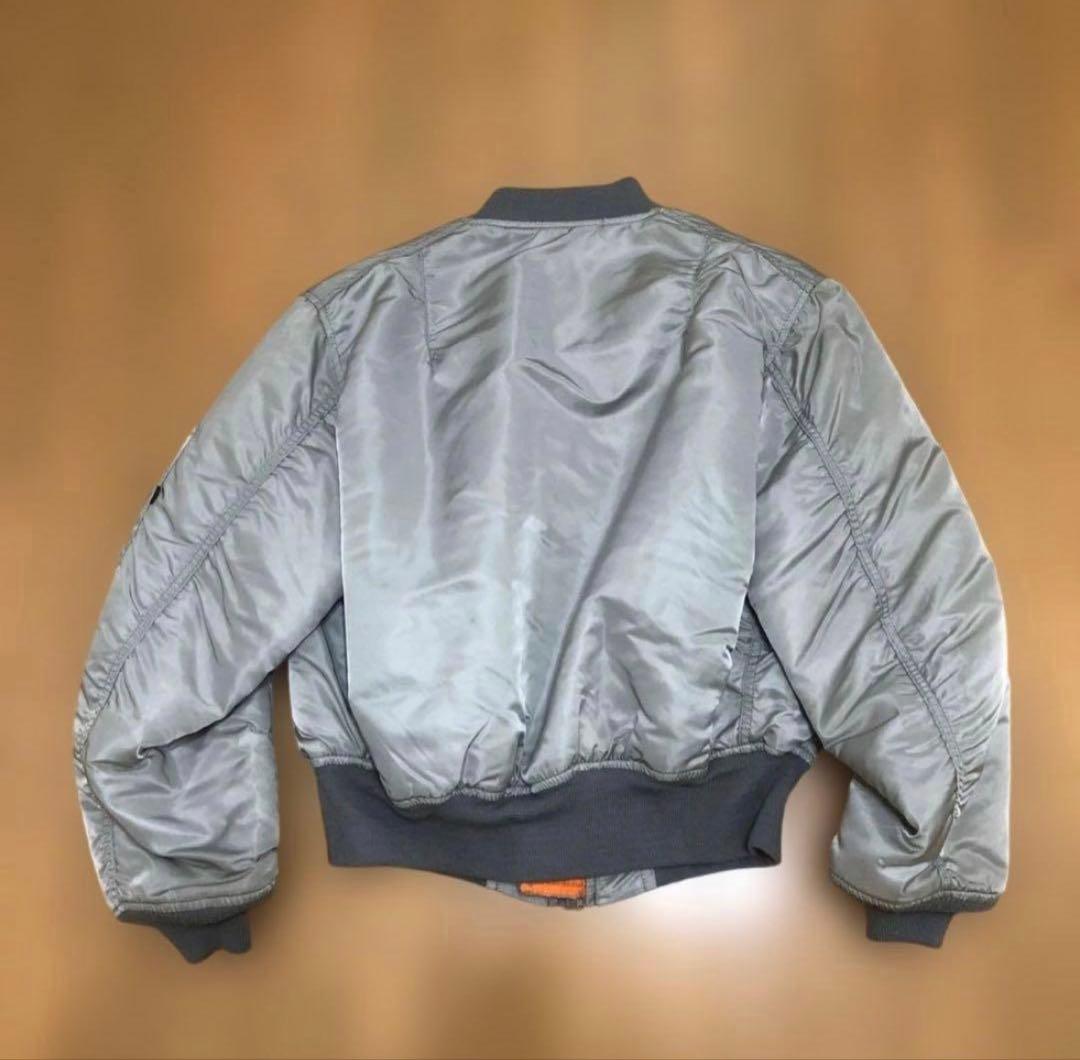 希少カラー 90s USA製 ALPHA INDUSTRIES MA-1グレーL