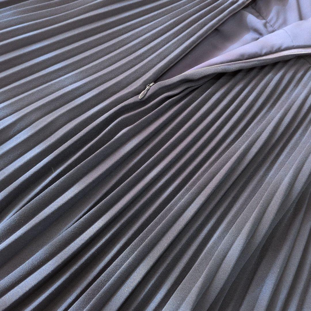 セルフォード ボウタイプリーツ ワンピース リボン 2WAY 襟 マキシ丈 36