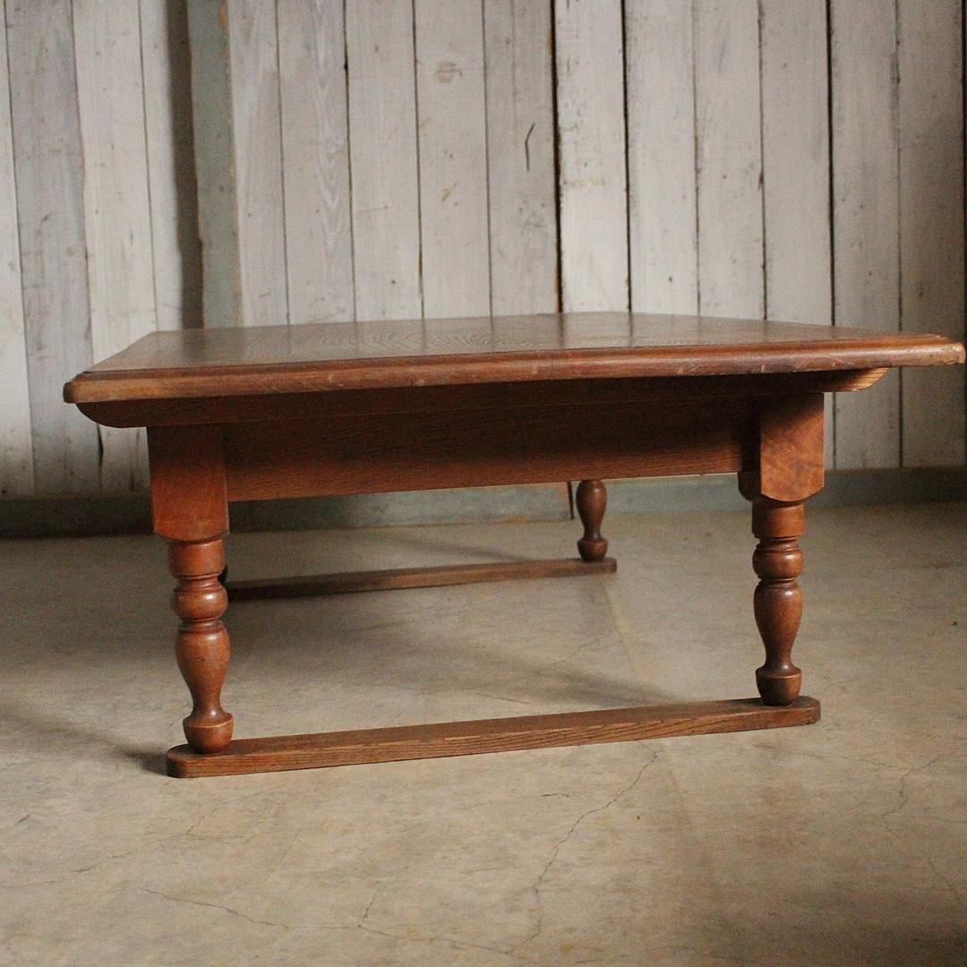 雰囲気の良い古い木製の机　引き出し2杯　ローテーブル　作業台　古家具　古民家