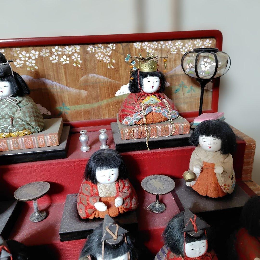 昭和レトロ雛人形 飾り5段　アンテーク