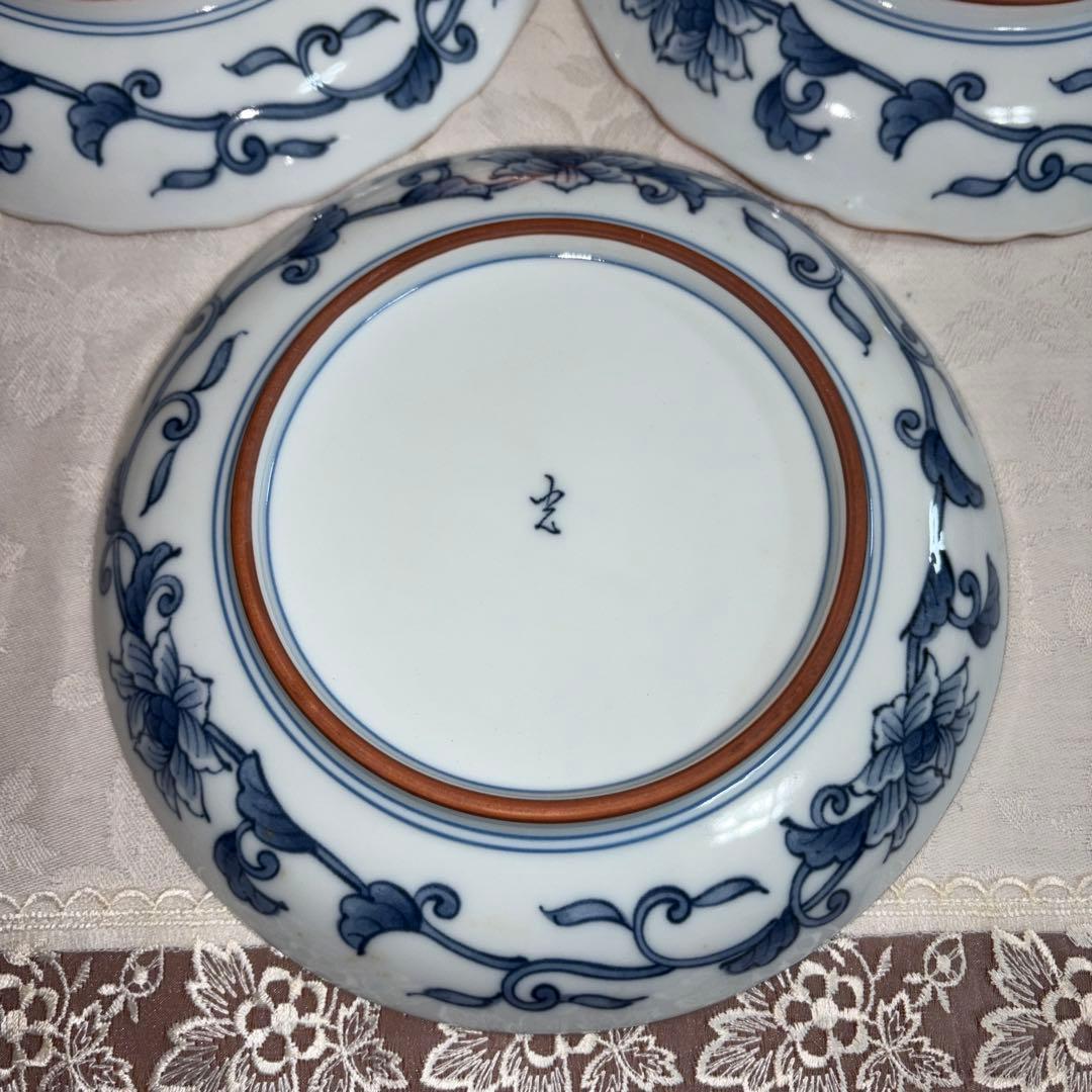 有田　波佐見焼　光玉　金彩　松竹梅　中皿　5枚セット　未使用