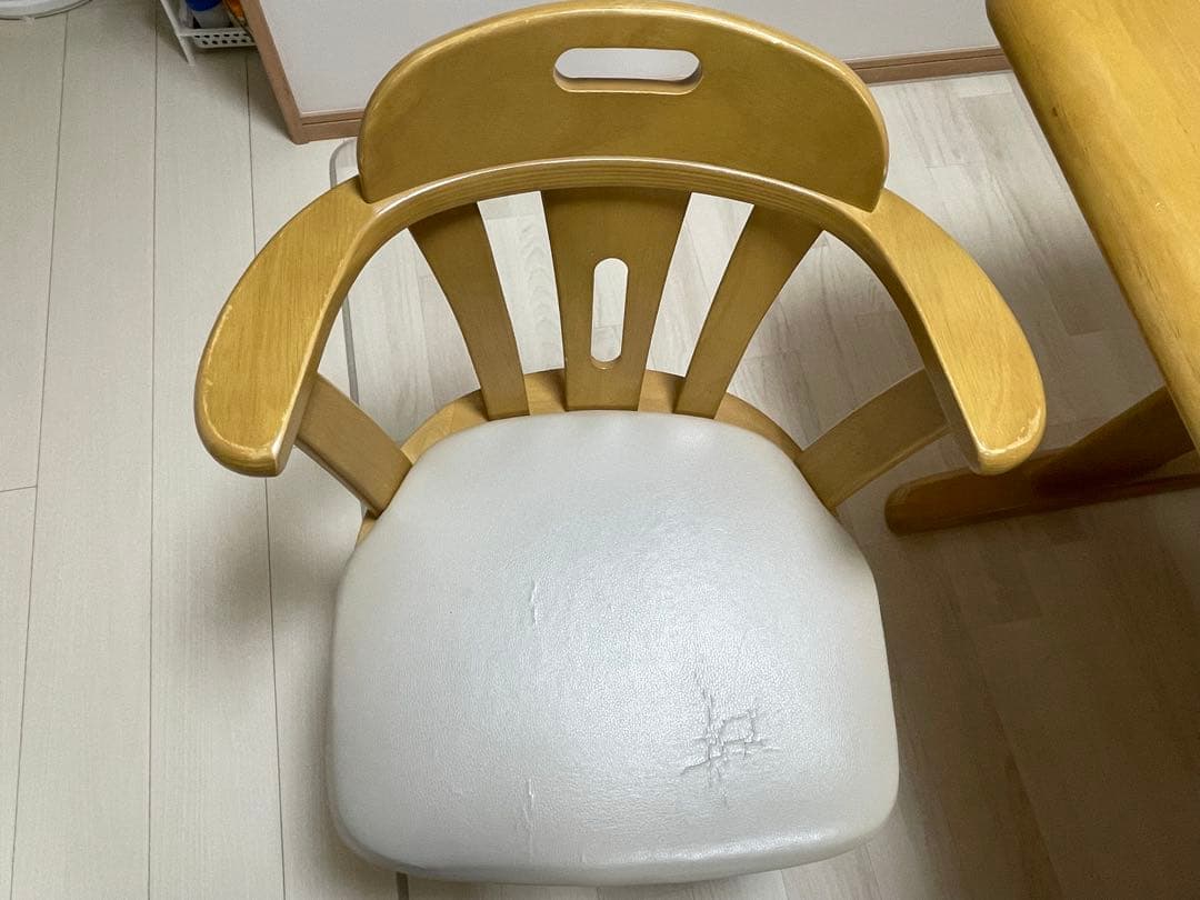 ★ダイニングテーブルと回転チェア5脚セット W1800×D900×H700