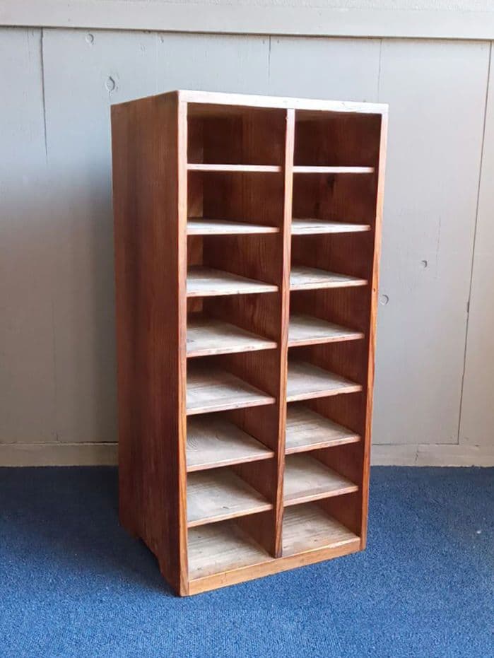 木製収納ラック 8段 ナチュラルウッド　レトロ　ヴィンテージ