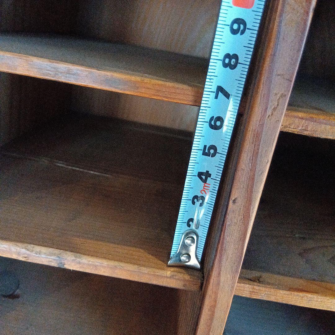 木製収納ラック 8段 ナチュラルウッド　レトロ　ヴィンテージ