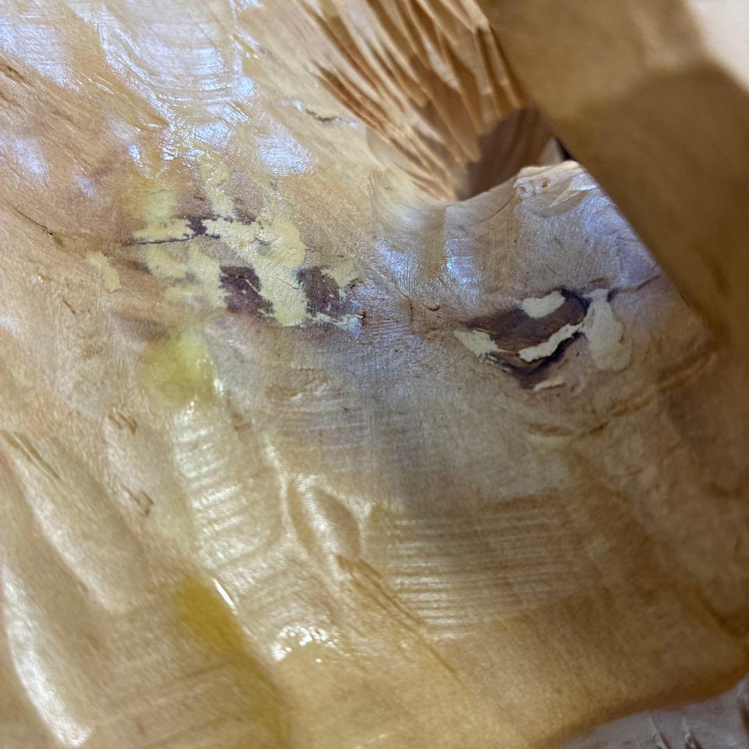 ビンテージ？ 木彫り 鋭い爪が獰猛な熊の置物 ハンドメイド 作家 無銘