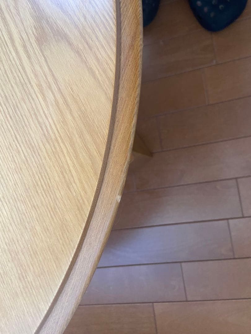 昭和レトロ系　円卓四つ折りちゃぶ台折りたたみ 直径　80×高さ36