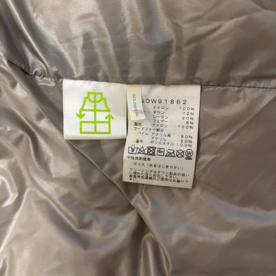 美品　ザノースフェイス　ダウンコート　ロングダウンジャケット　フーデッドダウン
