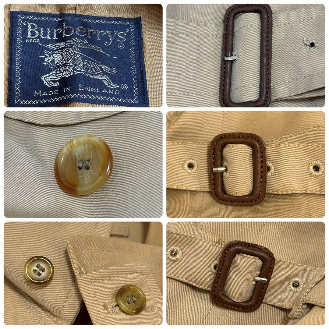 英国製 バーバリー トレンチコート ライナー付 ベルト コットン100% 44