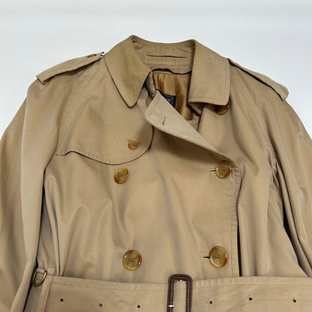 英国製 バーバリー トレンチコート ライナー付 ベルト コットン100% 44