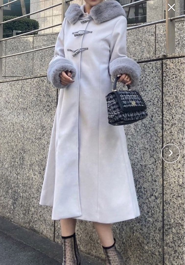  party ファー付ロングダッフルコート