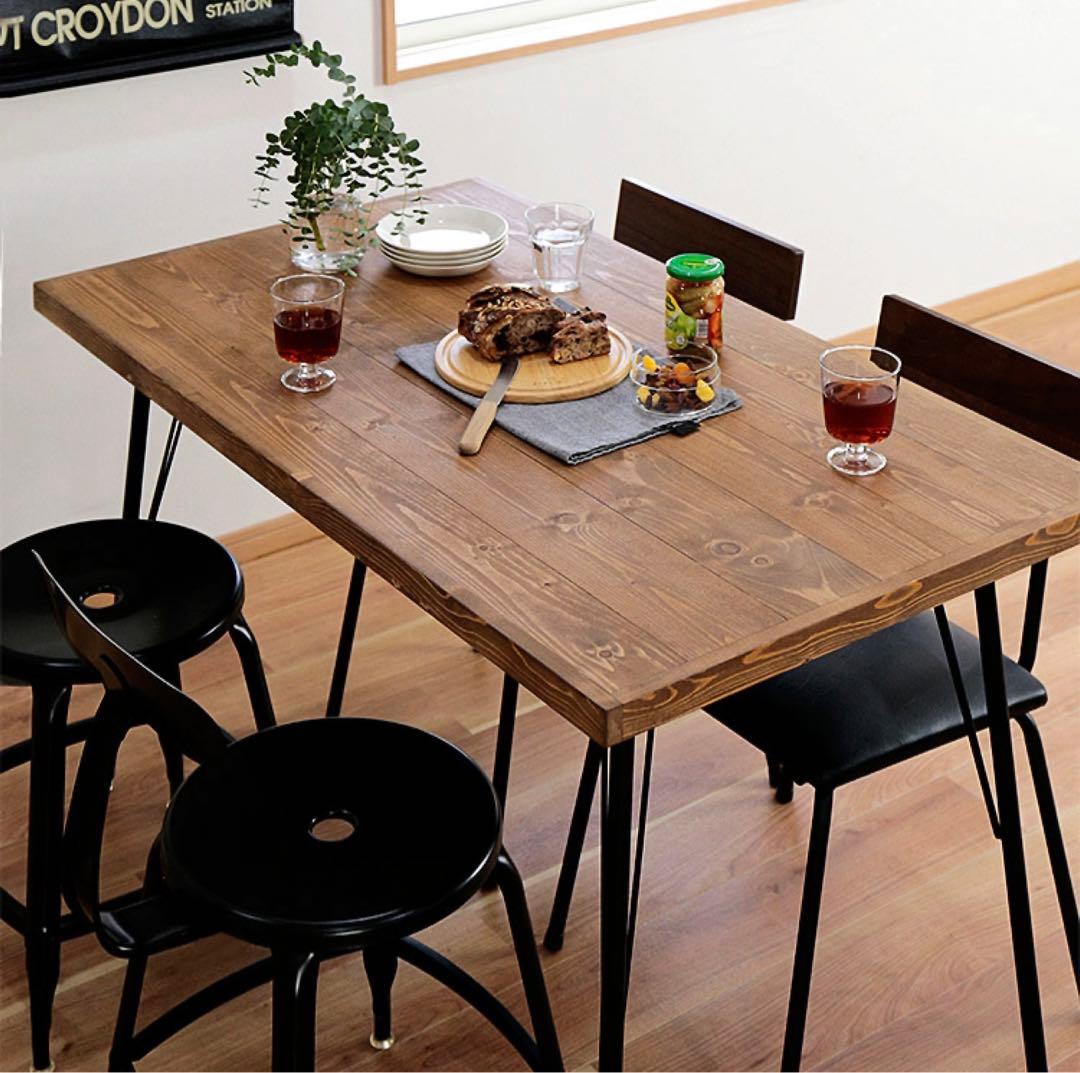 【美品】ダイニングテーブル w120cm 天然パイン材