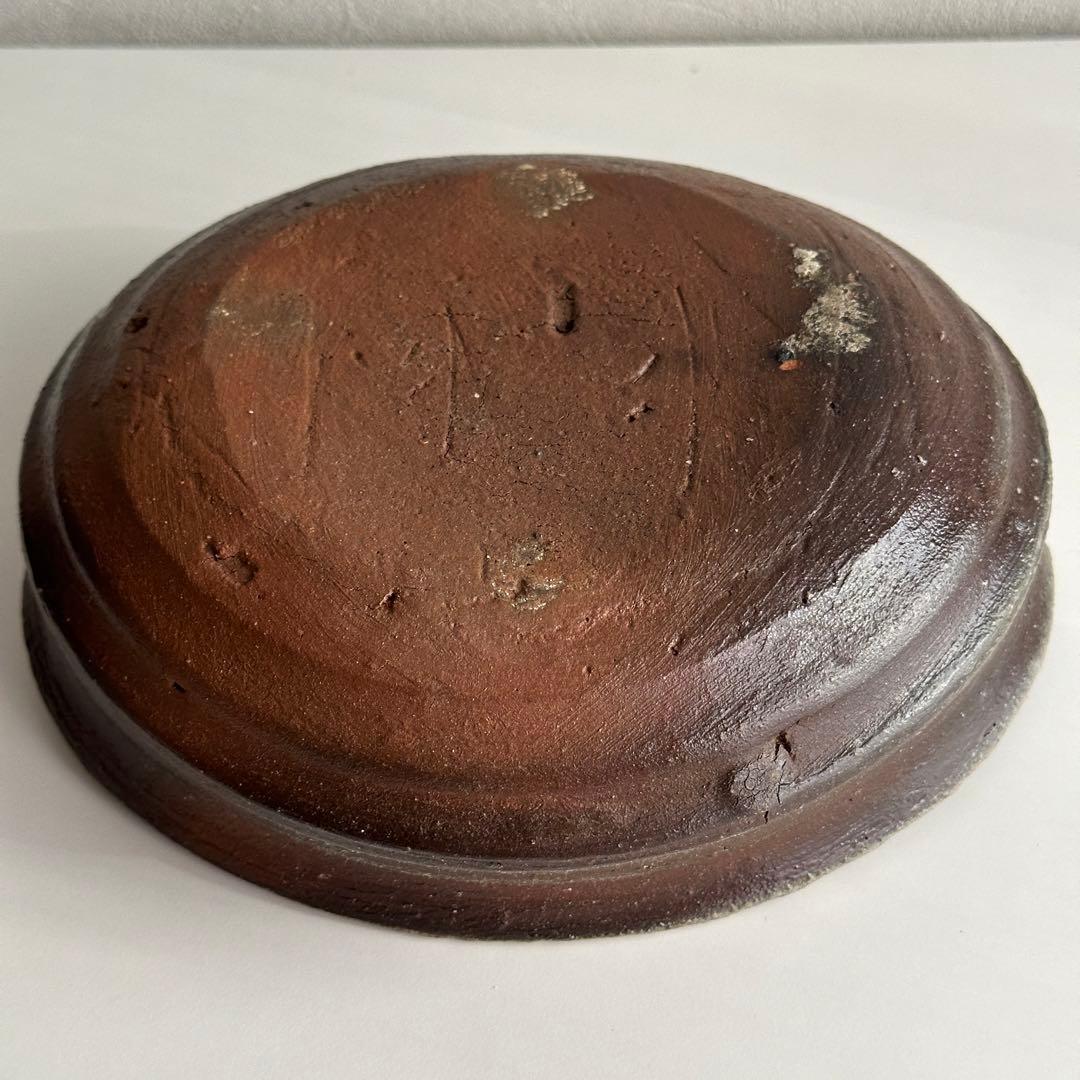 原田拾六  備前 皿 鉢 牡丹餅 共箱 直しあり