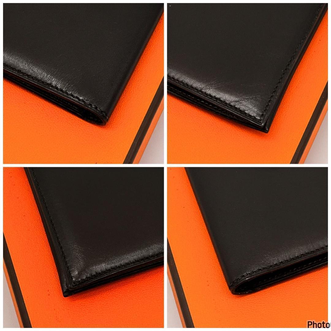 未使用に近い❤️エルメス✨ベアン✨クラシック✨ブラック✨二つ折り　長財布