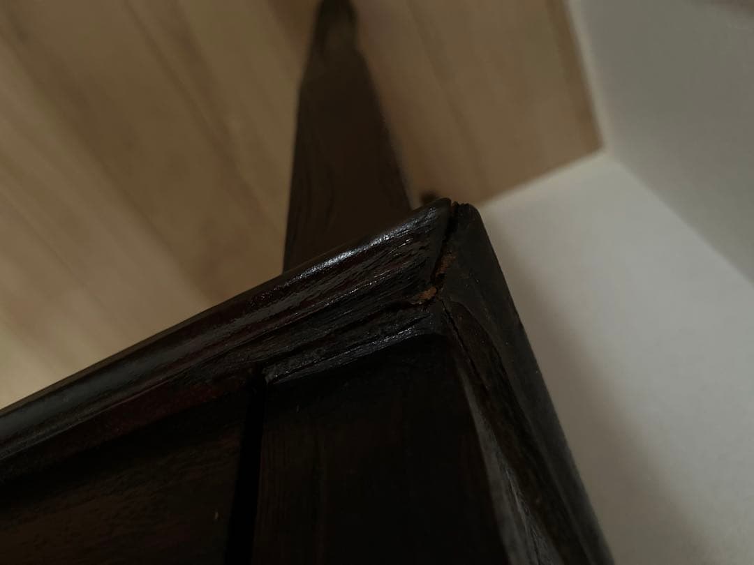 【希少】オシャレ！ オールドチーク 3引き出し テーブル コンソール 机