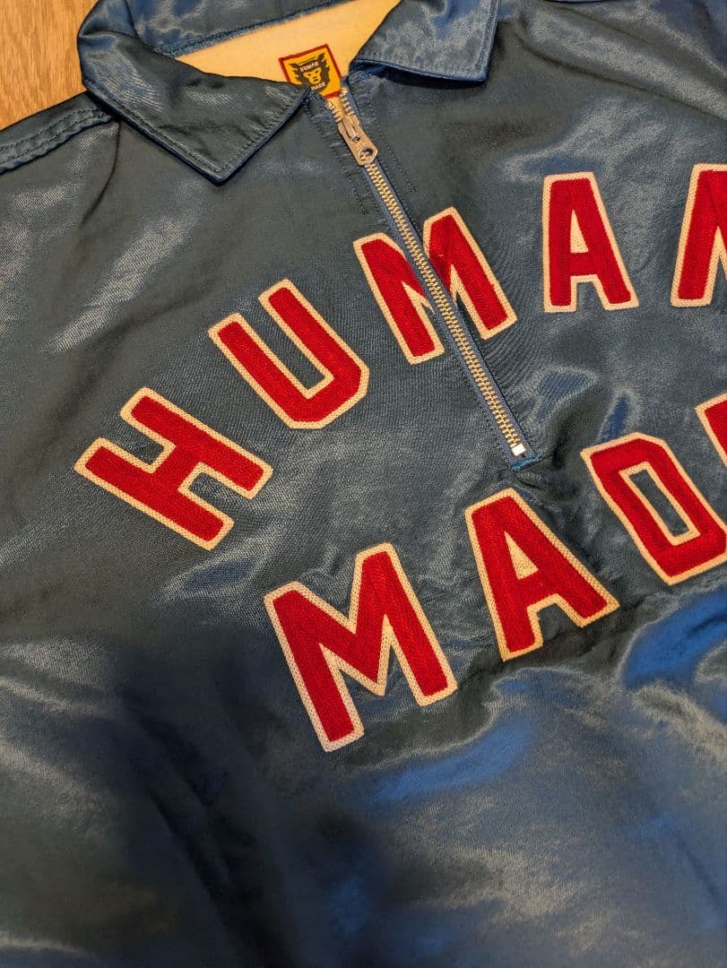 HUMAN MADE サテンジャケット　ハーフジップ