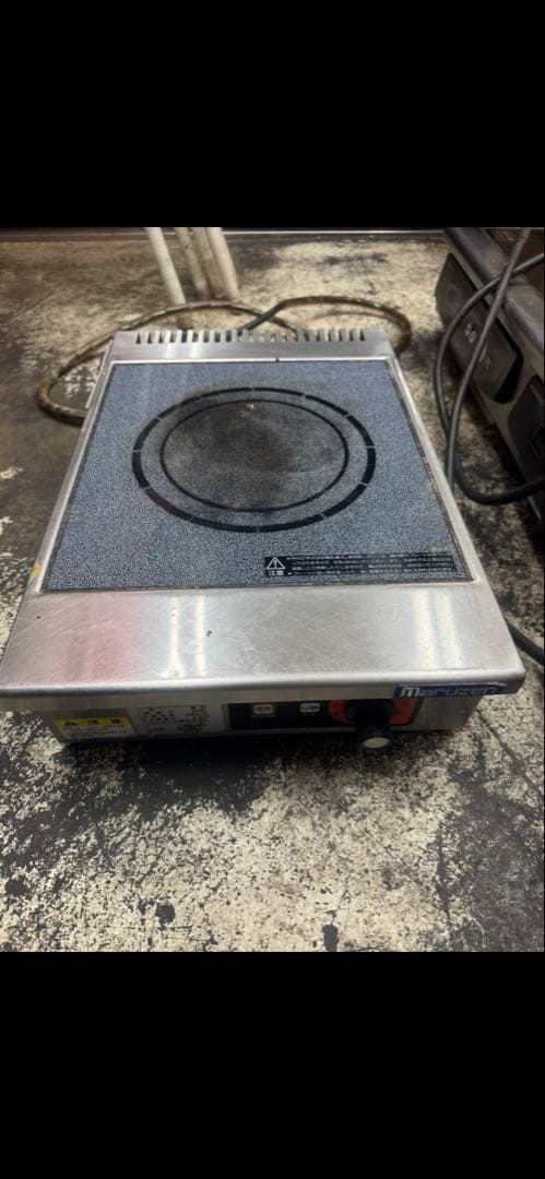 マルゼン電磁調理器 IHクリーンコンロ 卓上型1台 単機能2kW MIH-02C