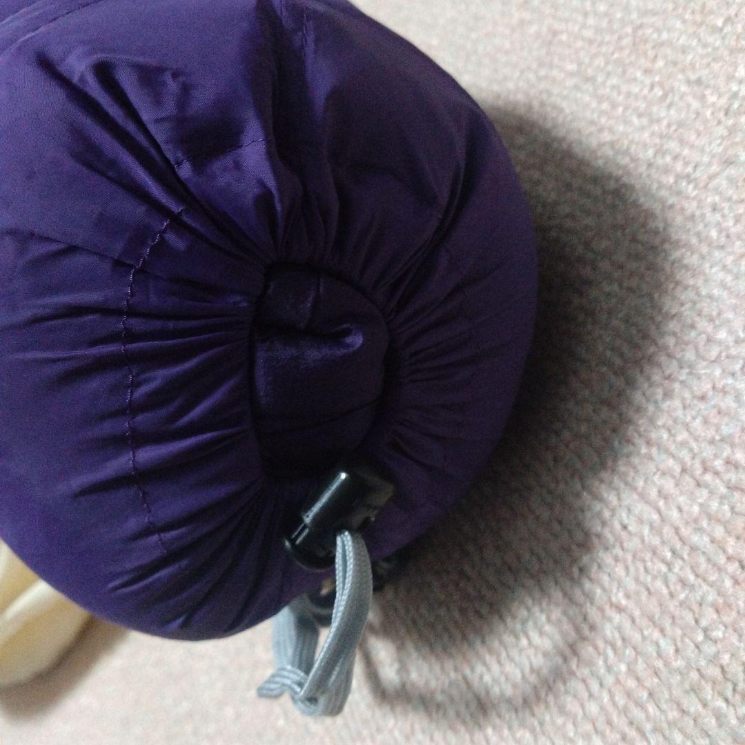 未使用品　mont-bell 寝袋 パープル 収納袋付き