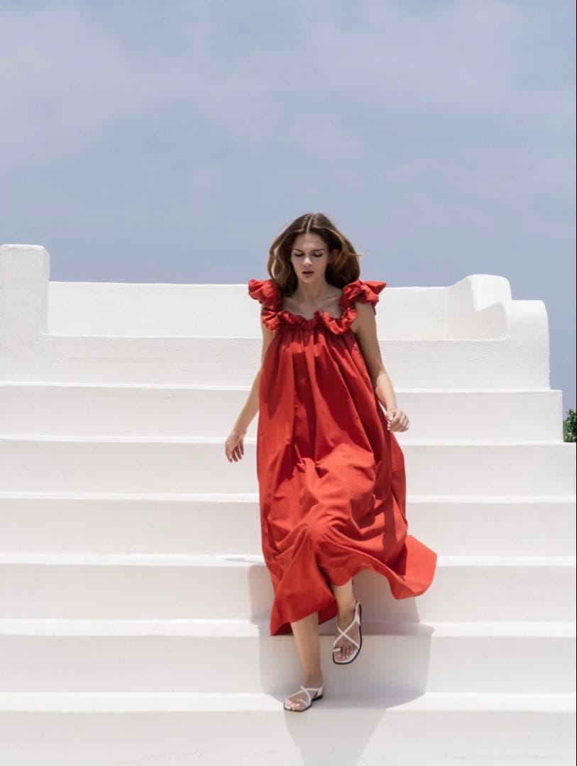 値下げThe toe Erie Frills Onepiece S レッド