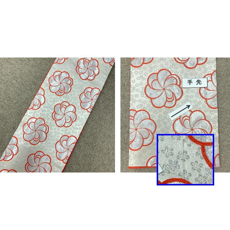 601ag30□七五三 七歳 女児 着物&袋帯 牡丹 桜□状態良好