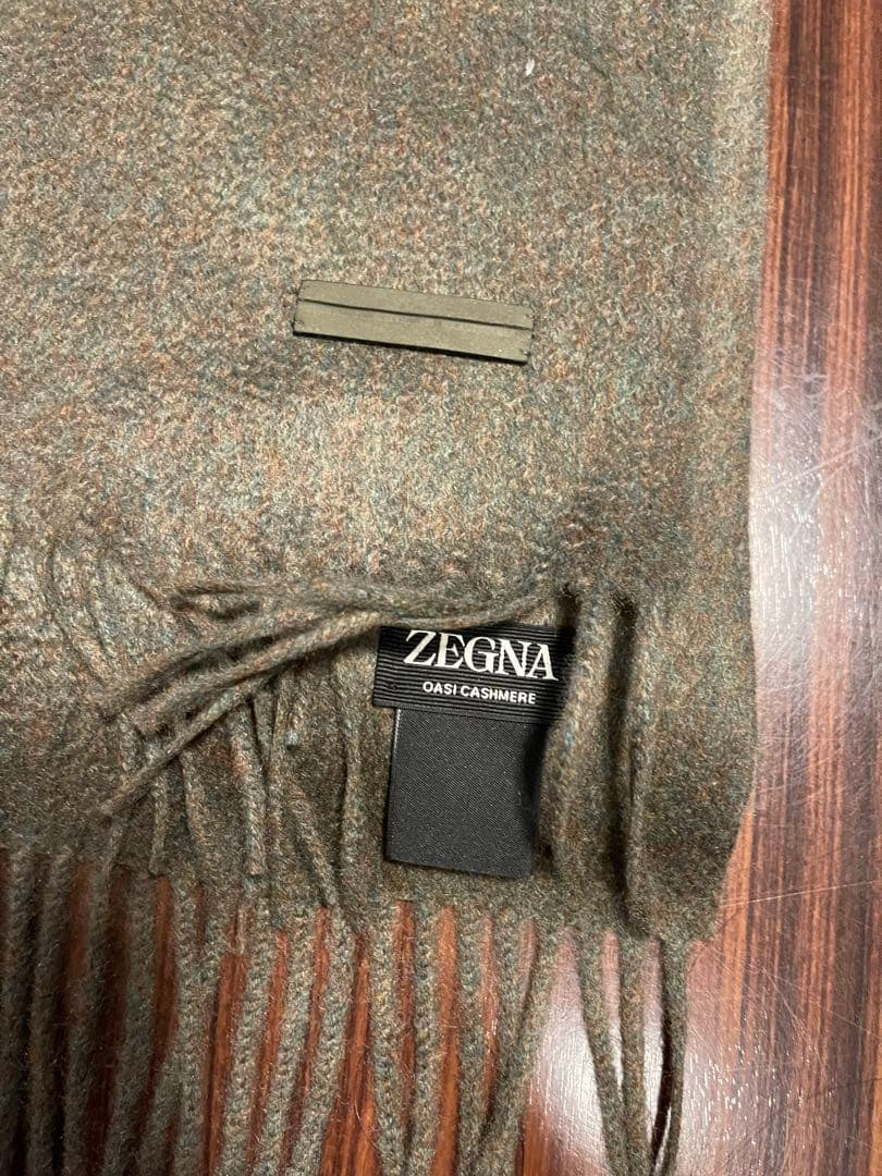 ZEGNA カシミヤ マフラー オリーブグリーン