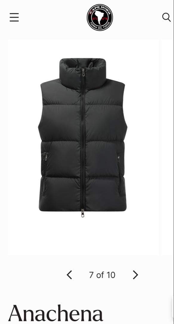 ケープホーン　ダウンベスト