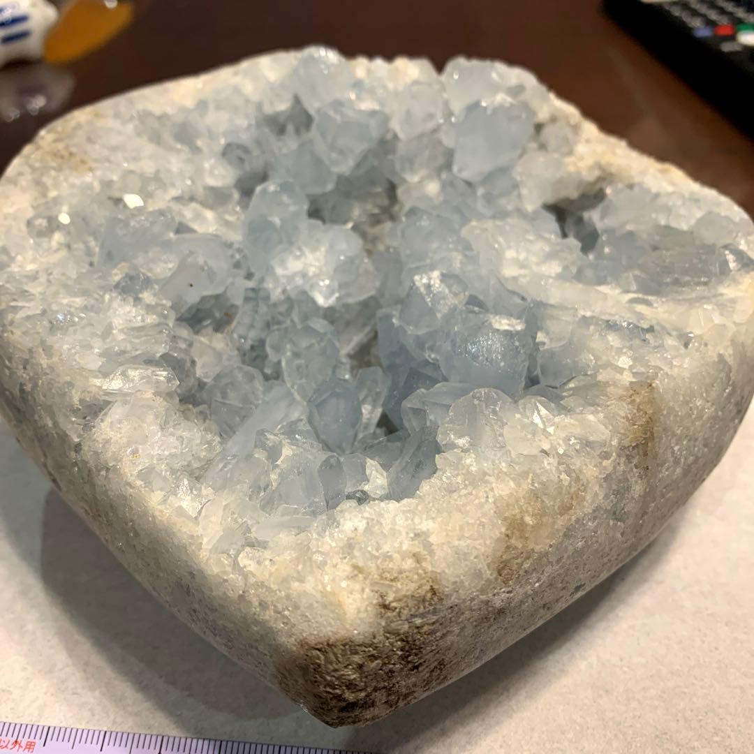 セレスタイト 原石　ハート